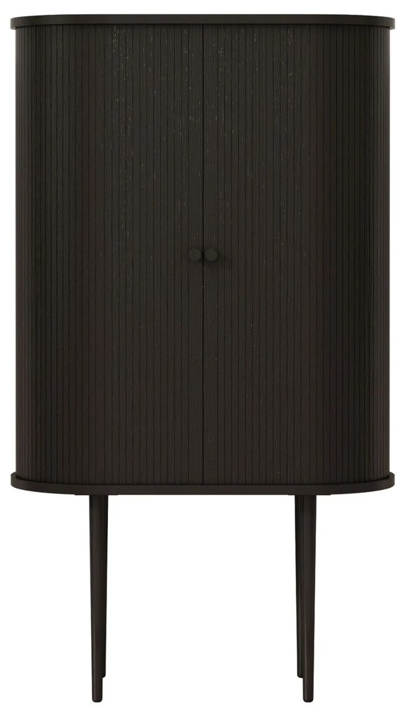 Vysoká komoda Clementa z masivu 75 cm černá