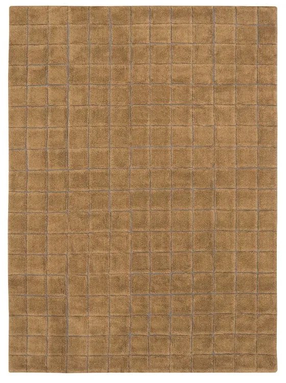 Okrovožltý ručne tkaný vlnený koberec 170x240 cm Mosaic Ochre – Lorena Canals