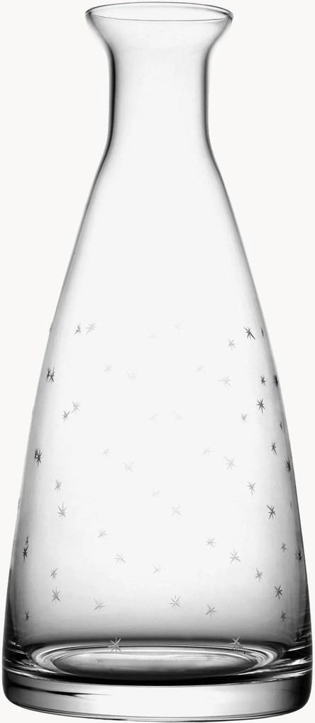 Ručne fúkaná krištáľová karafa Stars, 850 ml