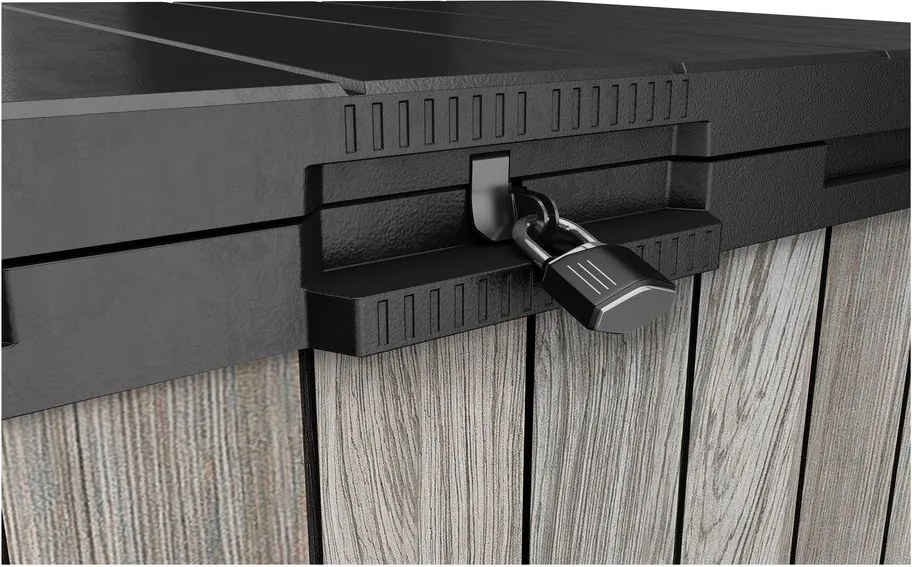 Sivý plastový záhradný úložný box Deco – Keter