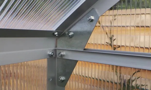 Jurhan Záhradný skleník z polykarbonátu Aluminium M3 - 250 x 190 x 190 cm bez zakladne