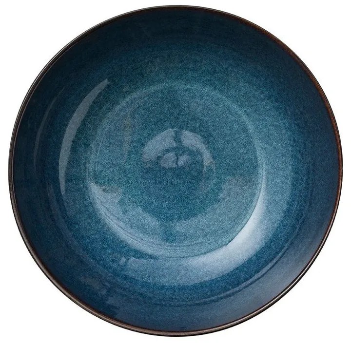 Čierna/modrá misa z kameniny ø 30 cm Gastro Dark Blue/Black – Bitz