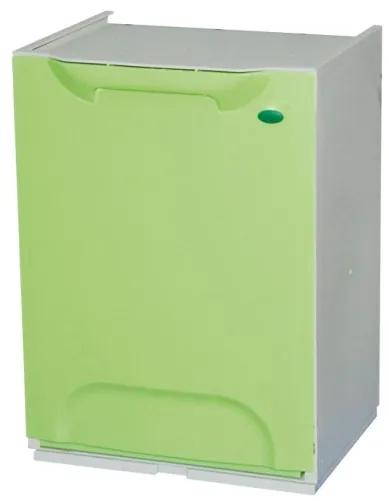 ArtPlast Plastový odpadkový kôš na triedenie odpadu, zelená, 1x 14 l
