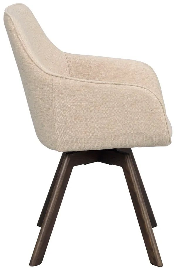 Béžové čalúnené jedálenské kreslá v súprave 2 ks Alison – Rowico