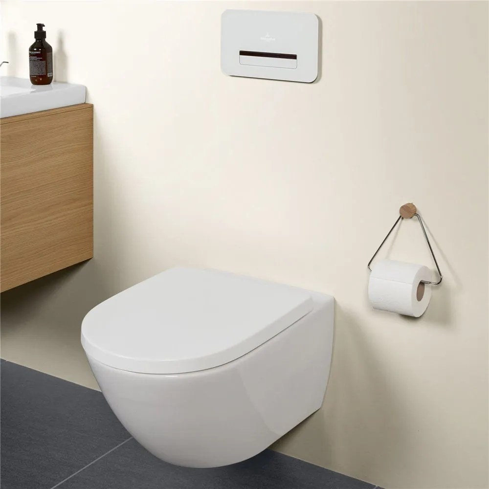 VILLEROY &amp; BOCH Subway 3.0 WC sedátko s poklopom, s funkciou QuickRelease a Softclosing, biela alpská, 8M42S101