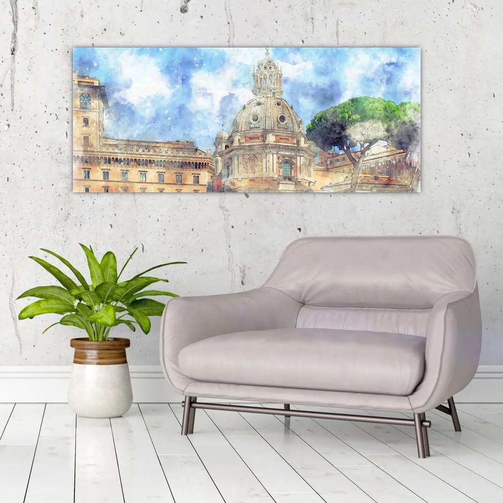 Obraz - Kostol Santa Maria di Loreto, Rím, Taliansko (120x50 cm)