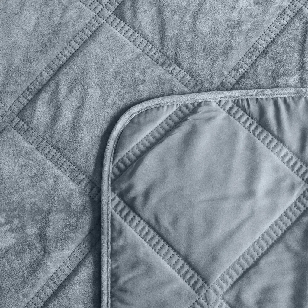 PREHOZ NA POSTEĽ VELVET1 220X240 CM STRIEBORNÝ