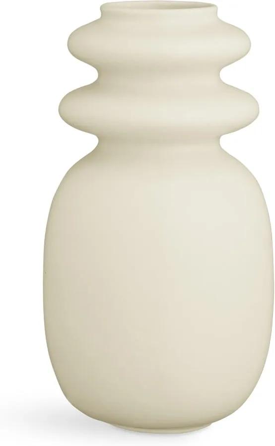 Krémovobiela keramická váza Kähler Design Kontur, výška 29 cm