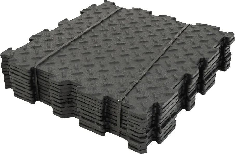 Gumová dlaždica Alfa 30 x 30 cm, čierna MHEU5100330