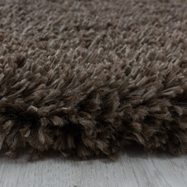 Koberec Fluffy Super Soft hnedý kruh