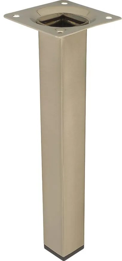 Štvorcová nábytková noha 20 cm inox