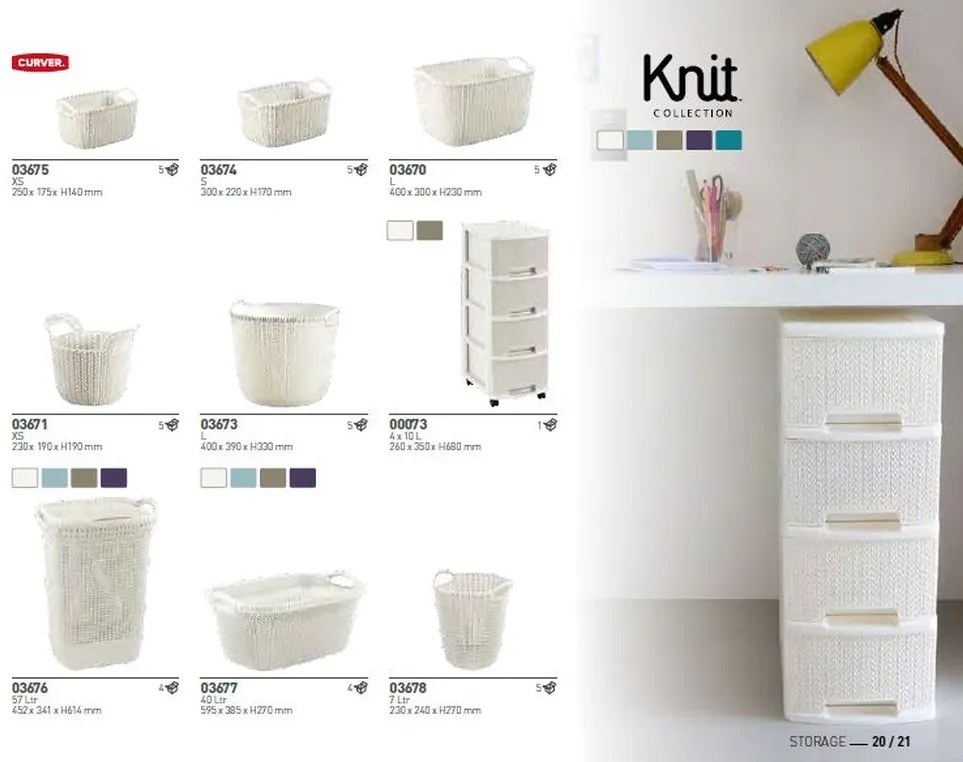 CURVER KNIT L 30L Guľatý kôš na bielizeň 39 x 39 x 33 cm, hnedý 03673-X59