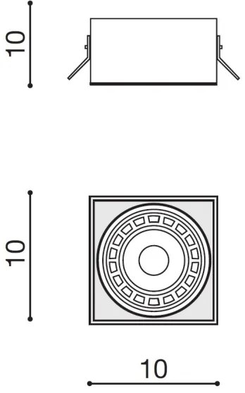 Azzardo AZ2872 - Podhľadové svietidlo NOVA 1xGU10-ES111/50W/230V