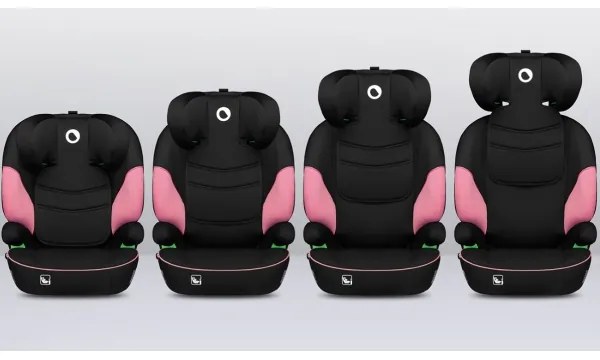 Lionelo - Autosedačka LARS i-Size 100-150 cm čierna/ružová