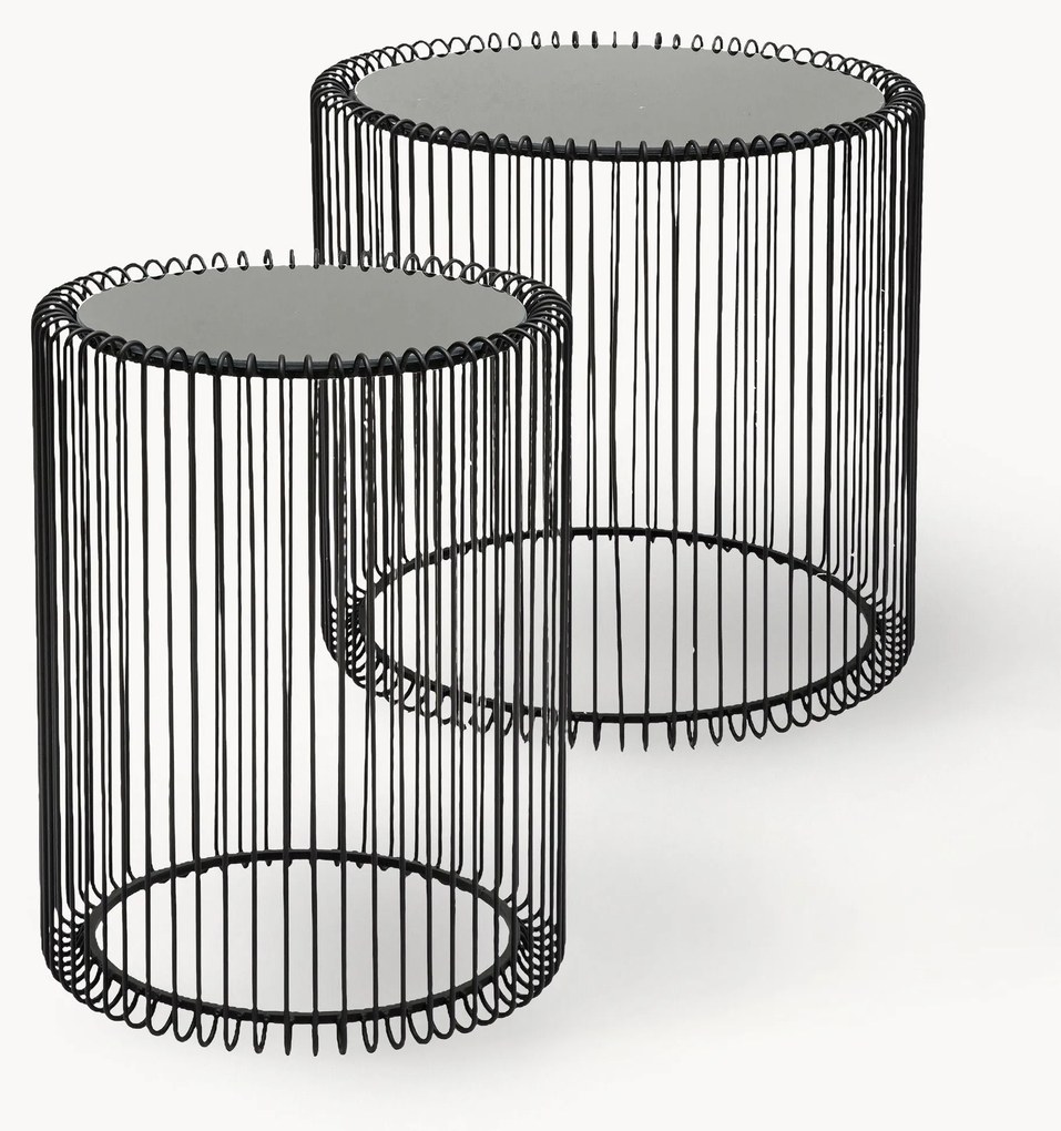 Kovové pomocné stolíky Wire, 2 ks