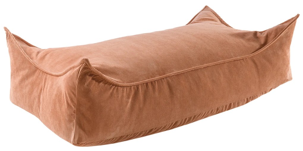MeowBaby® menčestrový sedací vak obdĺžnik, tehlová farba