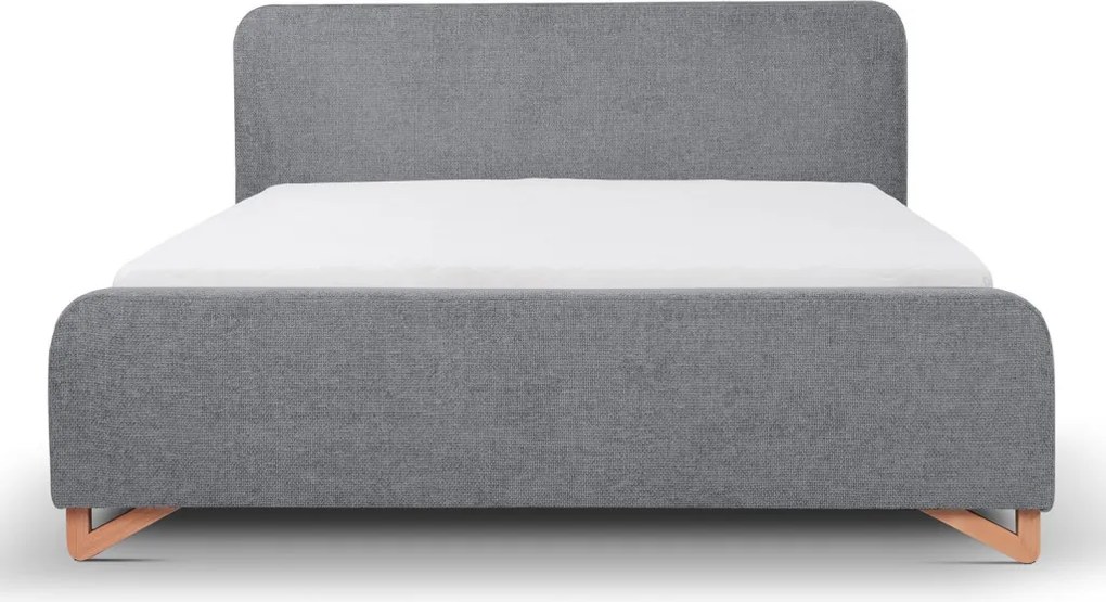 Posteľ Flamingo 180x200 cm, holubí šedá štruktúrovaná tkanina