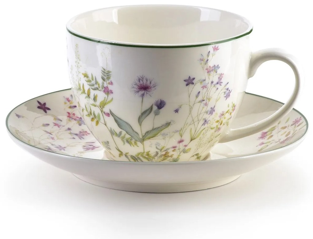 Porcelánová šálka s podšálkou Faccia Verde 250 ml