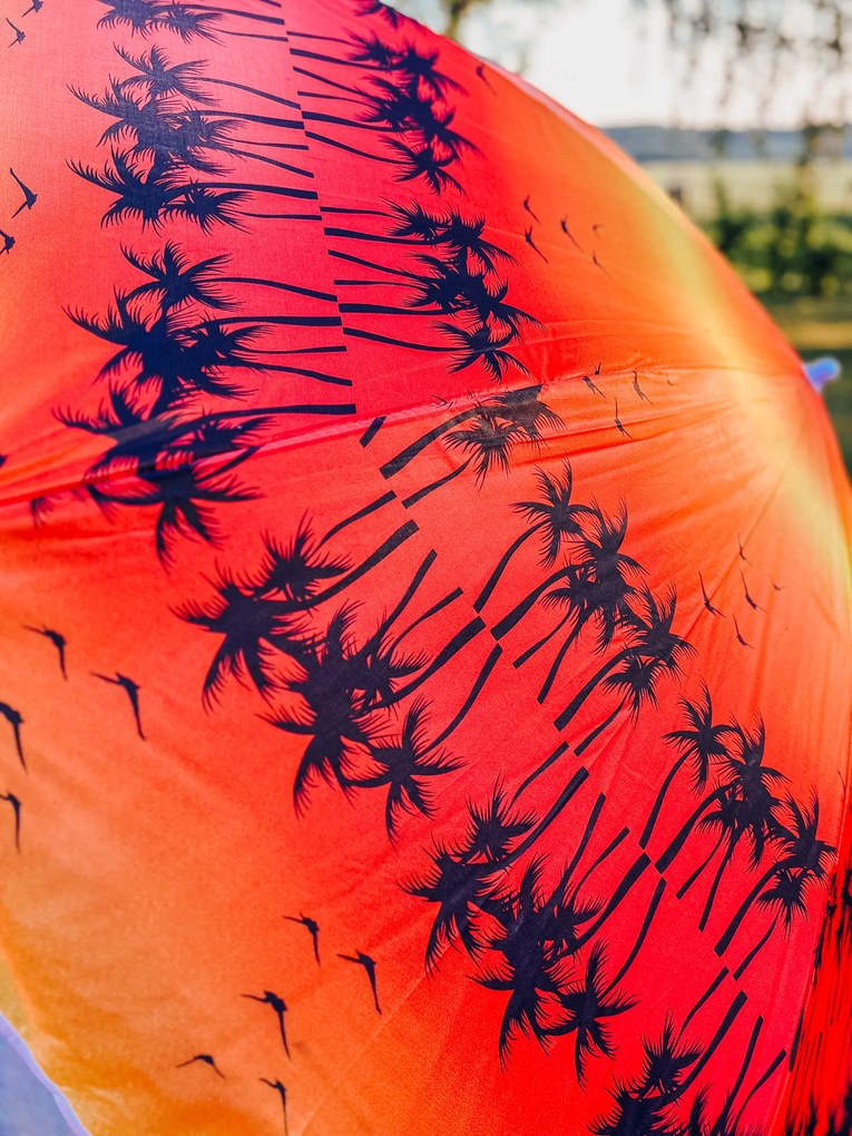 Oranžovo-červený slnečník GLEAM 180 cm