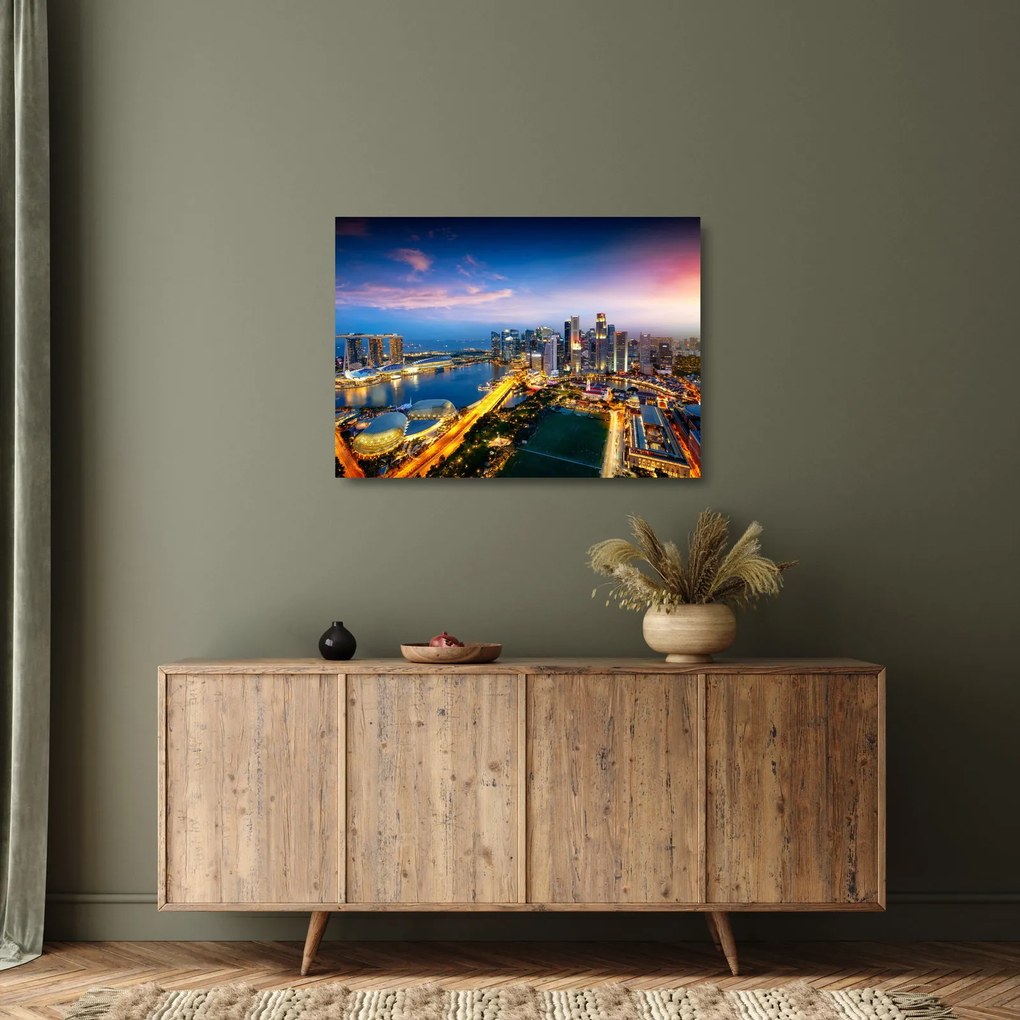 Sklenený obraz - Singapur, Ázia (70x50 cm)