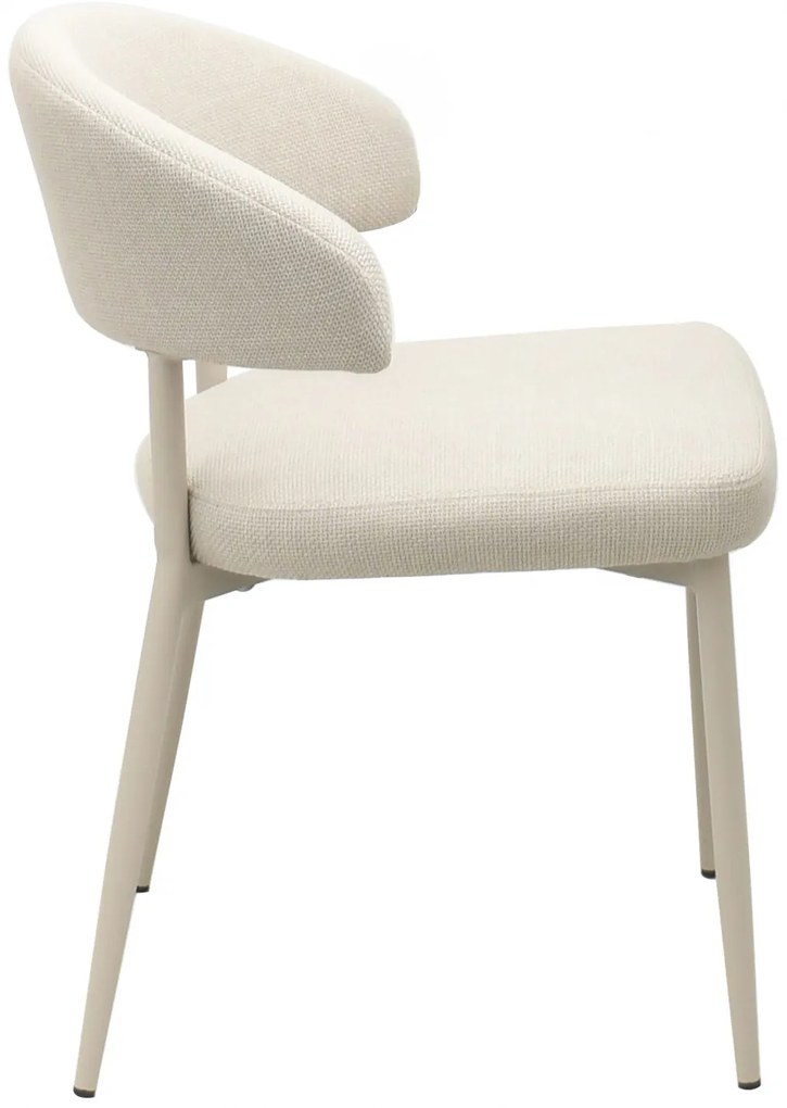 IRIS Béžové (látka Basel 24) / sivobéžový rám (kašmír) – MODERNÁ ČALÚNENÁ STOLIČKA DO OBÝVAČKY/JEDÁLNE BOHO