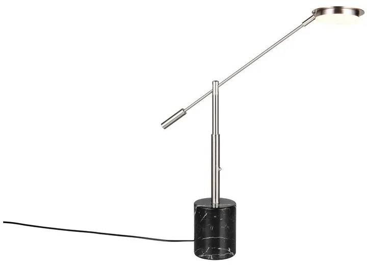Čierna/v striebornej farbe LED stolová lampa (výška 65 cm) Fiore – Trio Select