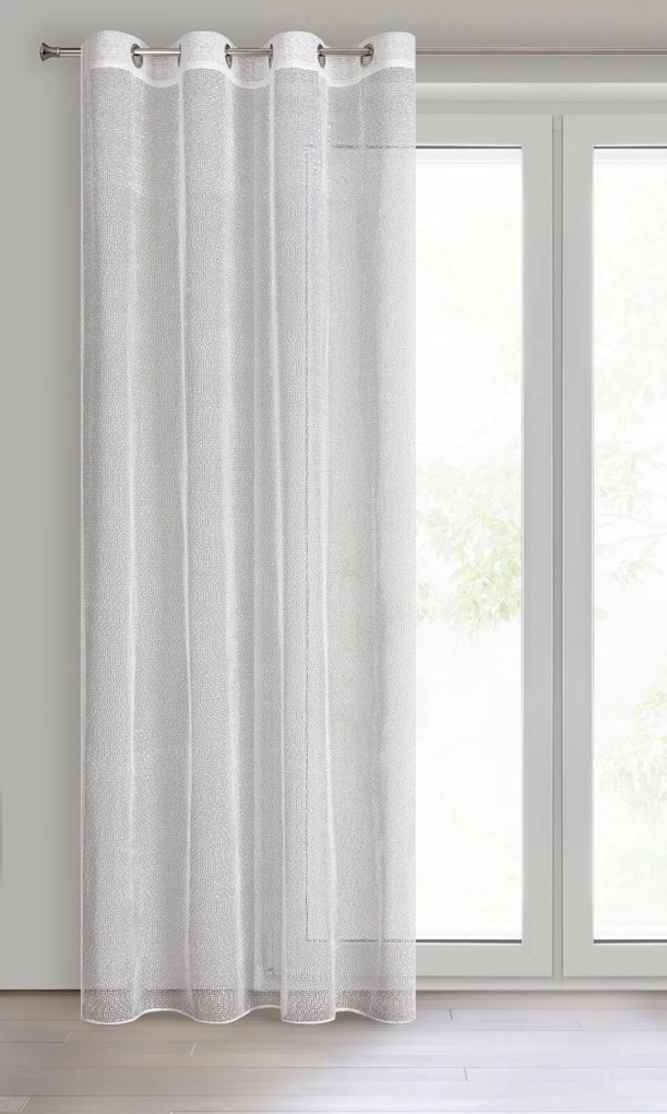 ZÁCLONA NA KRÚŽKOCH MAJA 140X260 CM BIELA