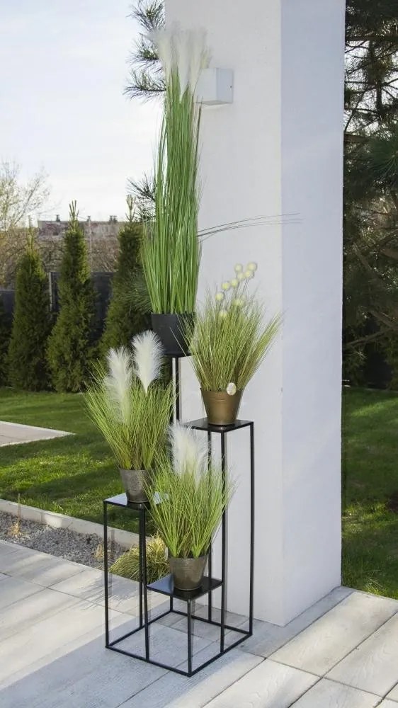 Stojan na kvety 110 cm čierny