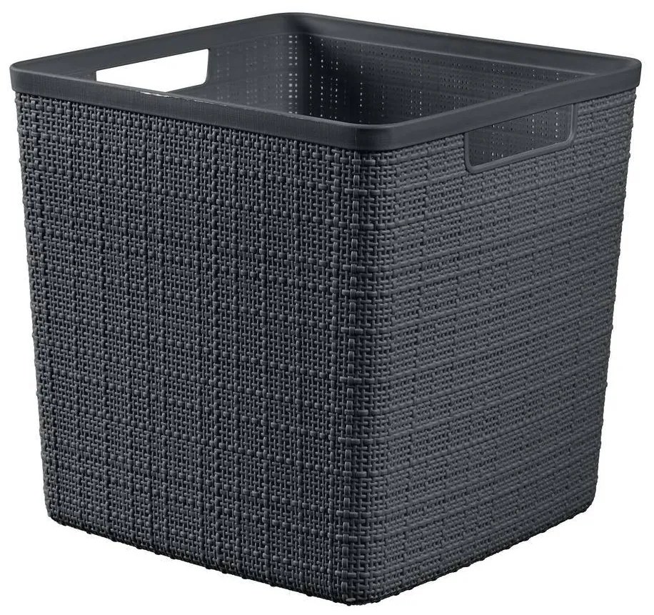 Keter JUTE košík kocka 17L/tm. šedá