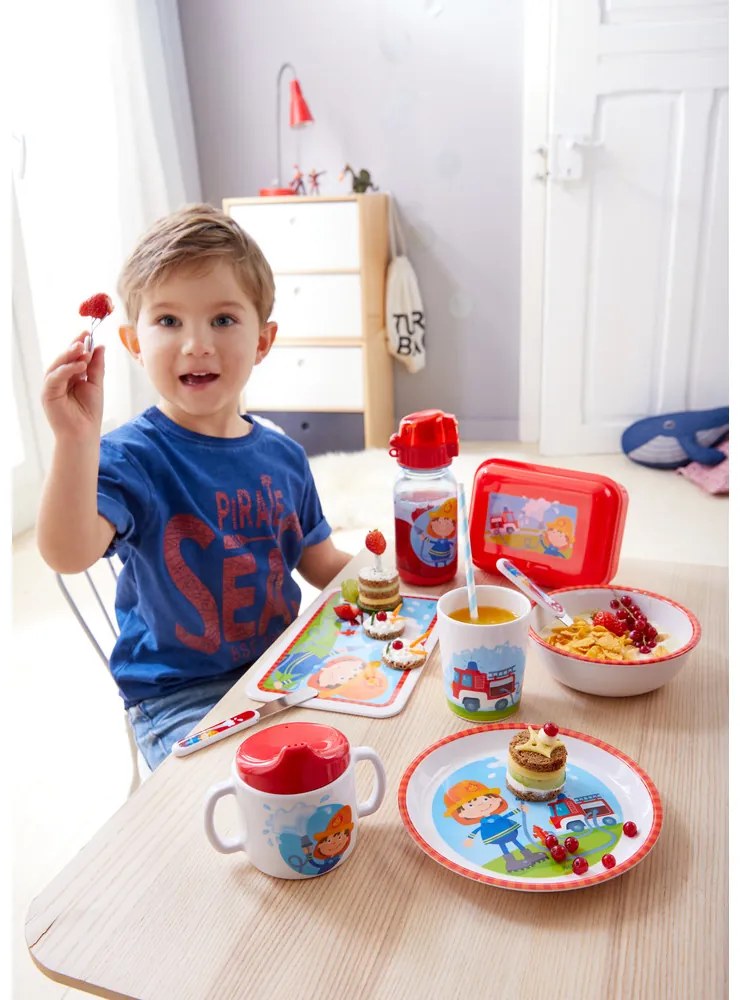 Desiatový box s priehradkou - Hasič