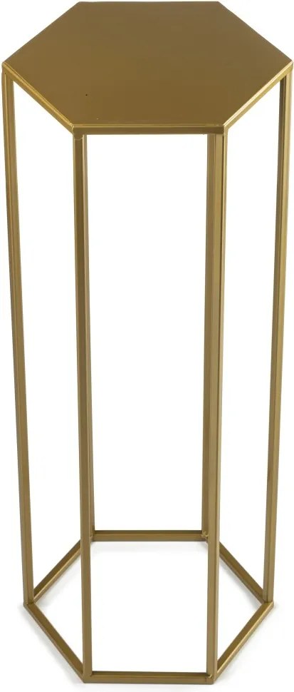 STOJAN NA KVETINÁČ HEXA 70X24X28 CM ZLATÁ