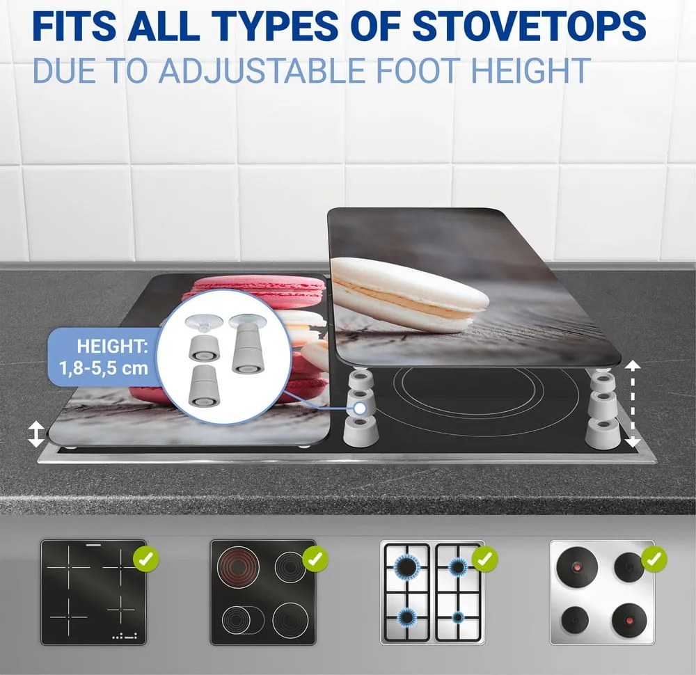 Sada 2 sklenených krytov na sporák Wenko Macarons