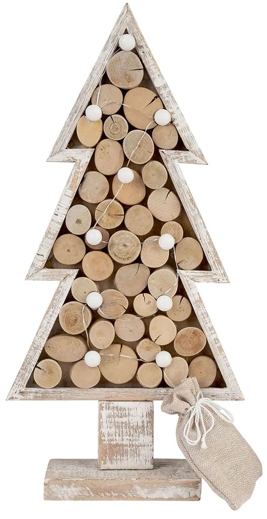 LIVARNO home LED drevená dekorácia (vianočný stromček) (100338007)