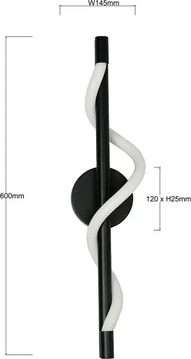 LED Nástenné svietidlo MELECA LED/12W/230V 3000/4000/6000K čierna
