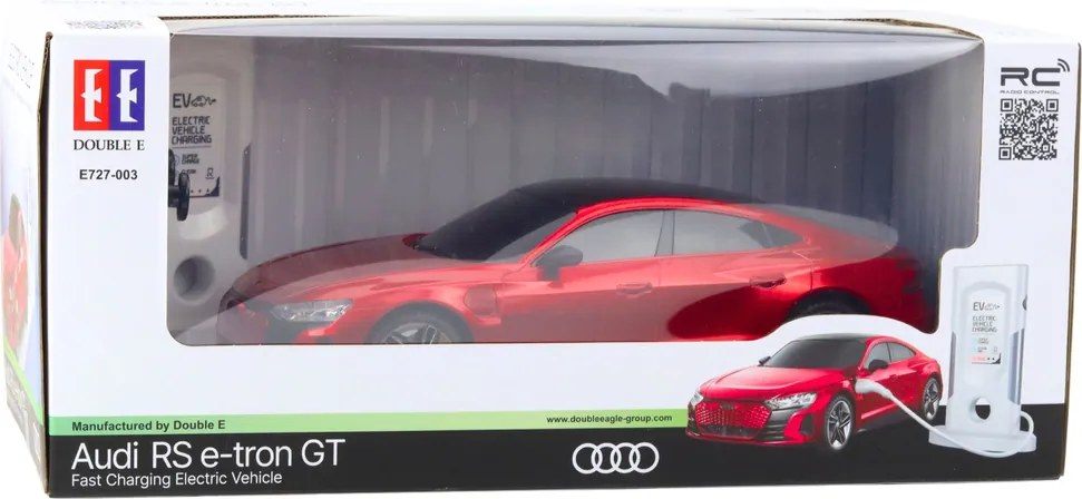 Double E Audi RS E-tron GT RC auto na diaľkové ovládanie červené 1:14