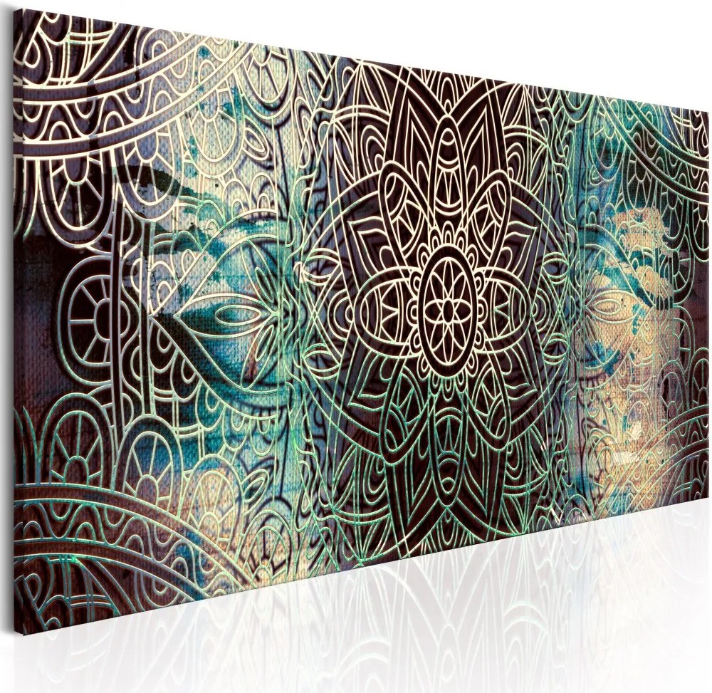 Obraz na plátne Bimago - Mandala: Knot of Peace 120x40 cm