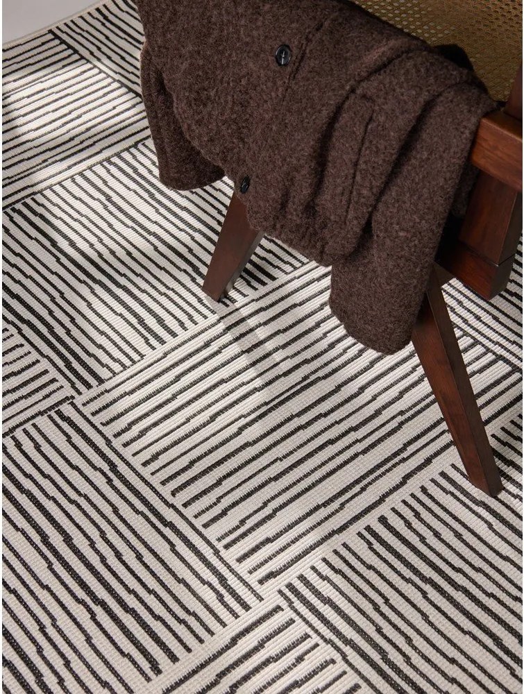 Čierny/krémovobiely vnútorný a vonkajší koberec 200x300 cm Haringey Nightingale – Ted Baker