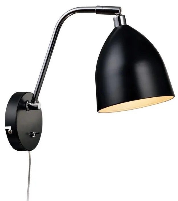 Markslöjd 105027 - Nástenné svietidlo HAMINA 1xE27/40W/230V čierna