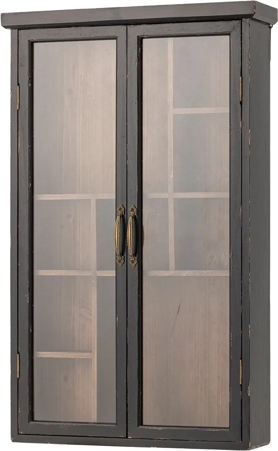 Čierna závesná vitrína z jedlového dreva 50x80x14 cm Hazem – Bloomingville
