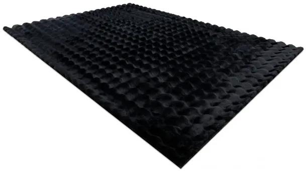 Koberec BUBBLE čierny 25 štrukturálny 3D