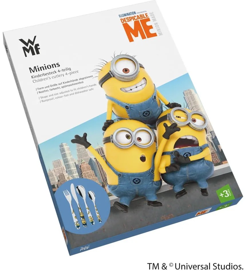 4-dielna súprava detských antikoro príborov WMF Minions