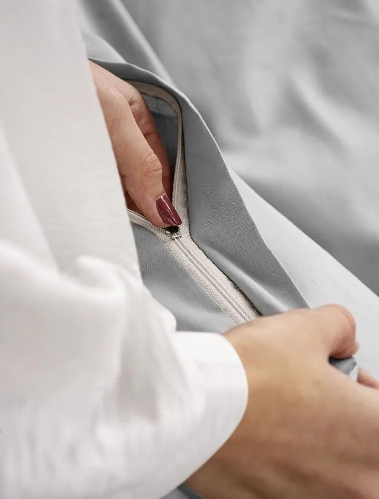 Polášek Obliečky z bavlneného saténu - Stone grey | 140 x 220 cm / 70 x 90 cm