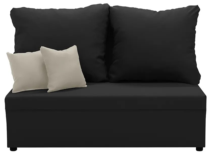 Dvojmiestna pohovka s funkciou spania TOMI 2 Černá/krémová