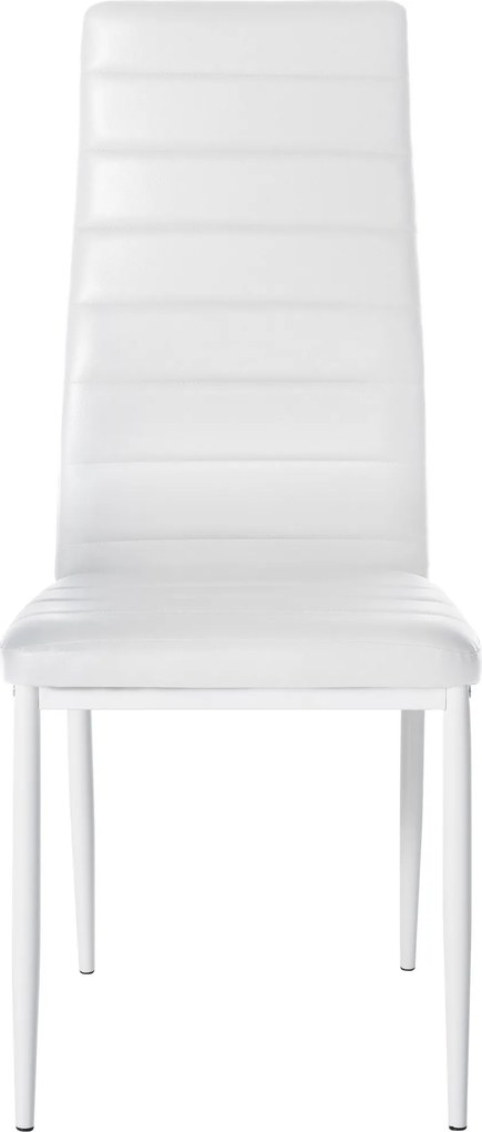 Jedálenská stolička Mayfair - koženka - Biela