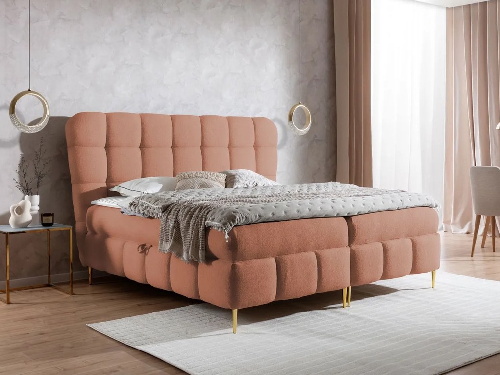 Manželská kontinentálna posteľ Tiloni, Rozmer postele: 180x200, Dostupné poťahy: Freya 210.28