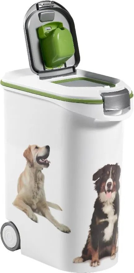 CURVER Zásobník a kontajner na krmivo pre psov, tesniaci s kolieskom, XXL (54l, 20kg krmiva)