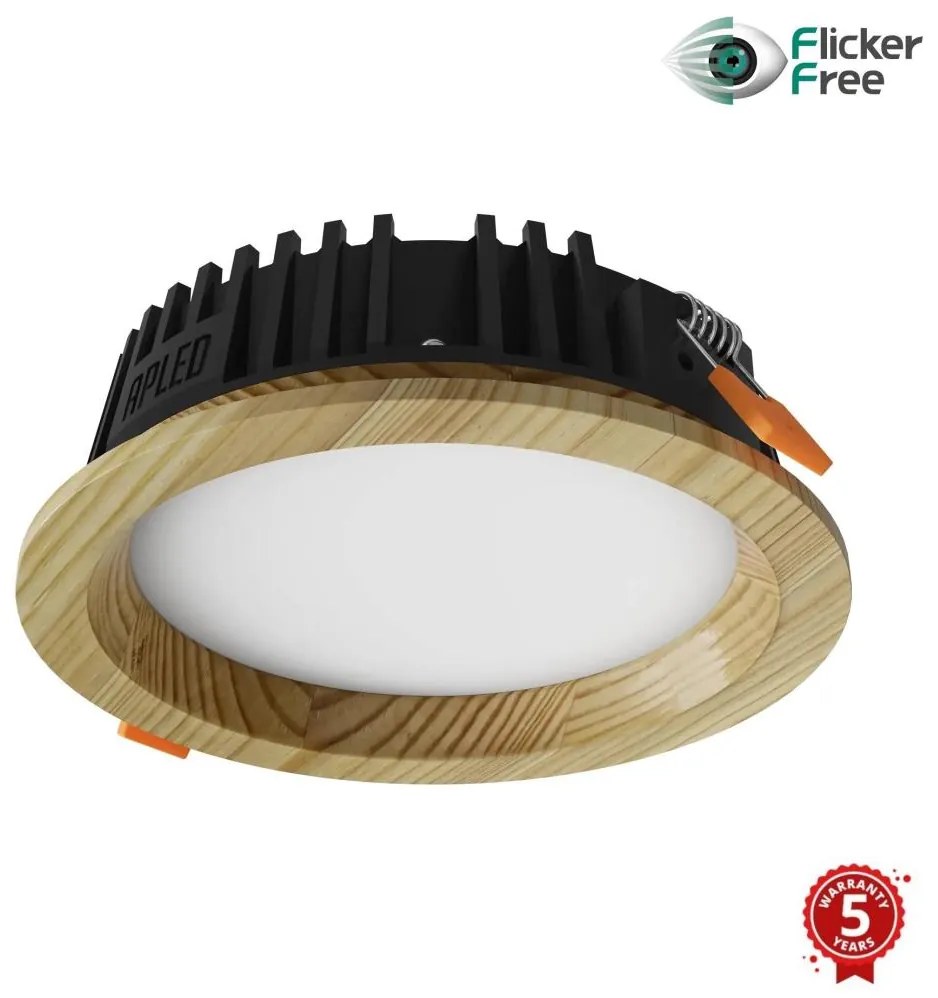 APLED - LED Podhľadové RONDO WOODLINE LED/6W/230V 4000K pr. 15 cm borovica masív