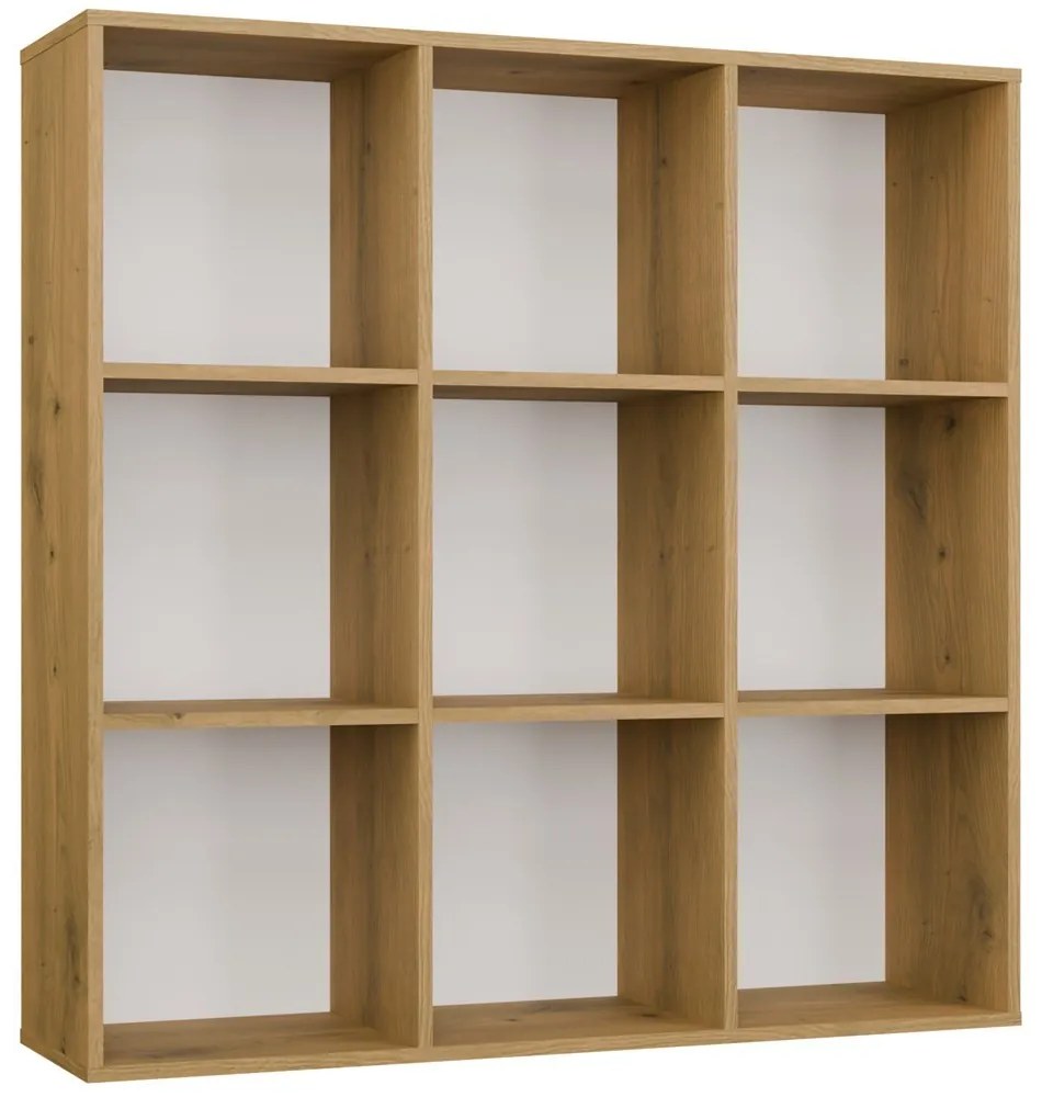 Regál MALAX 3x3 110 cm dub remeselný