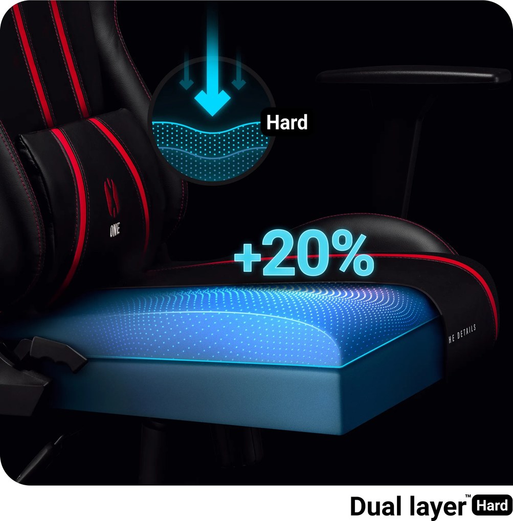 Herné kreslo z eko-kože King Size, čierny-červený: Diablo X-One 2.0