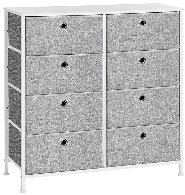 Autronic BONTEC Komoda 80x30x82cm, kov, šedá, AUK-E1024 GREY Farba: Biela